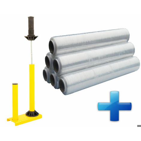 1-PACK Sparset Handstretchfolie PPV-201002_SET2 - Stretchfolienabroller